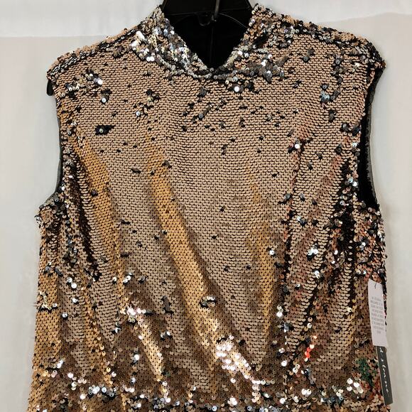 Clover and Sloane | Sequin Dress Sheath Mock Neck Midi Party Event NWT - Picture 4 of 8